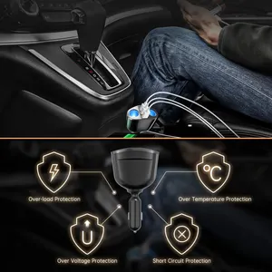 Multifunktions-USB-Auto leichtere Ladegerät, PD-Auto-Handy-Ladegerät, Kopfladung, ein bis fünf, QC3.0 7 Haupt -Elektroverkaufsauto - №7