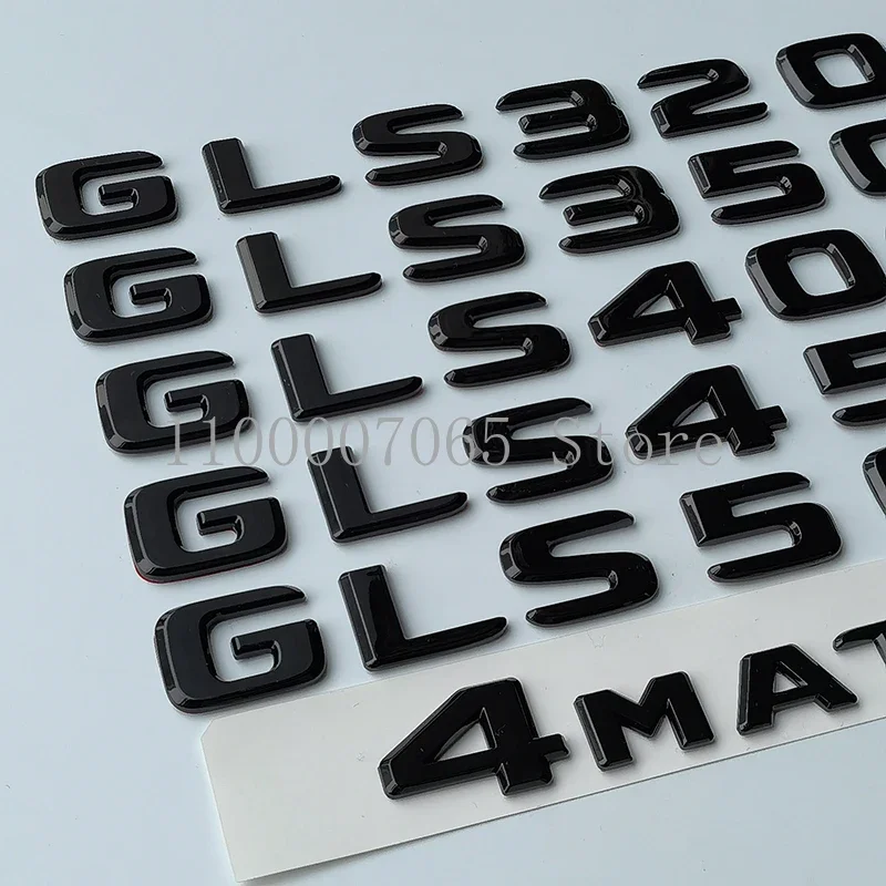 2017 Glossy Black Letters GLS320 GLS350 GLS400 GLS450 GLS500 GLS350d 4Matic ABS Emblem for Car Trunk Logo Sticker