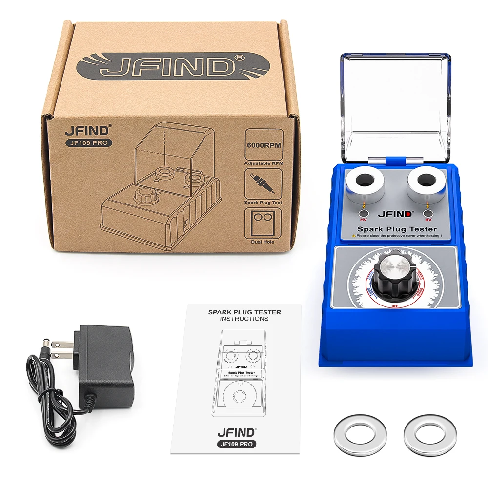 Auto Zündkerze Tester 0-6000rpm 110V 220V Doppel Loch Diagnose Werkzeug Auto Motor Zündung Detektor Werkzeuge auto 12V Scanner JFIND – Detail 11