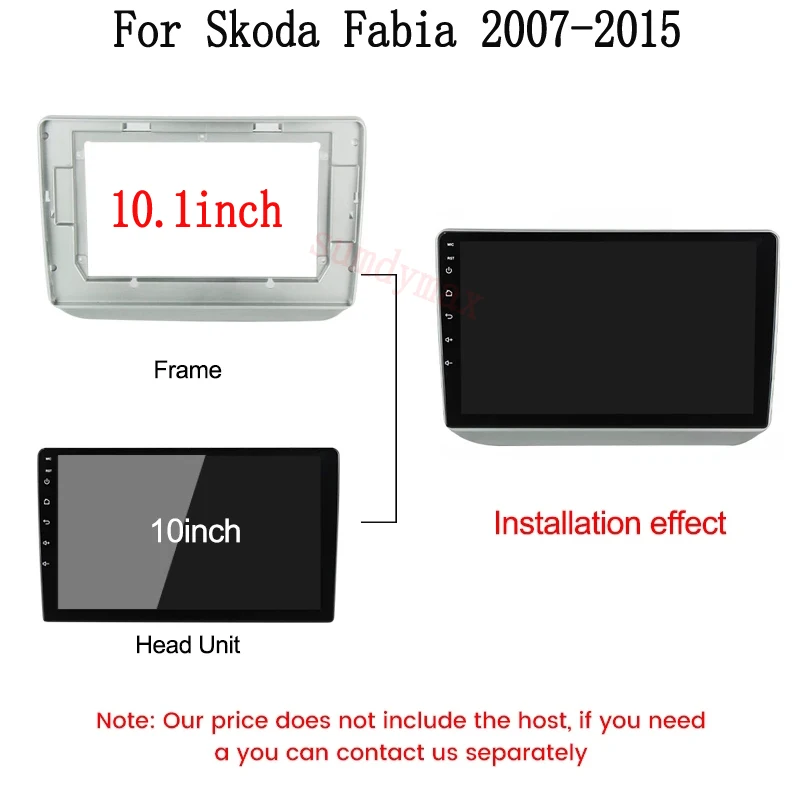 

10.1 inch 2 din Radio frame for Skoda Fabia 2 2007 - 2014 DVD Player Installation Panel Surround Dash Trim Kit Audio frame