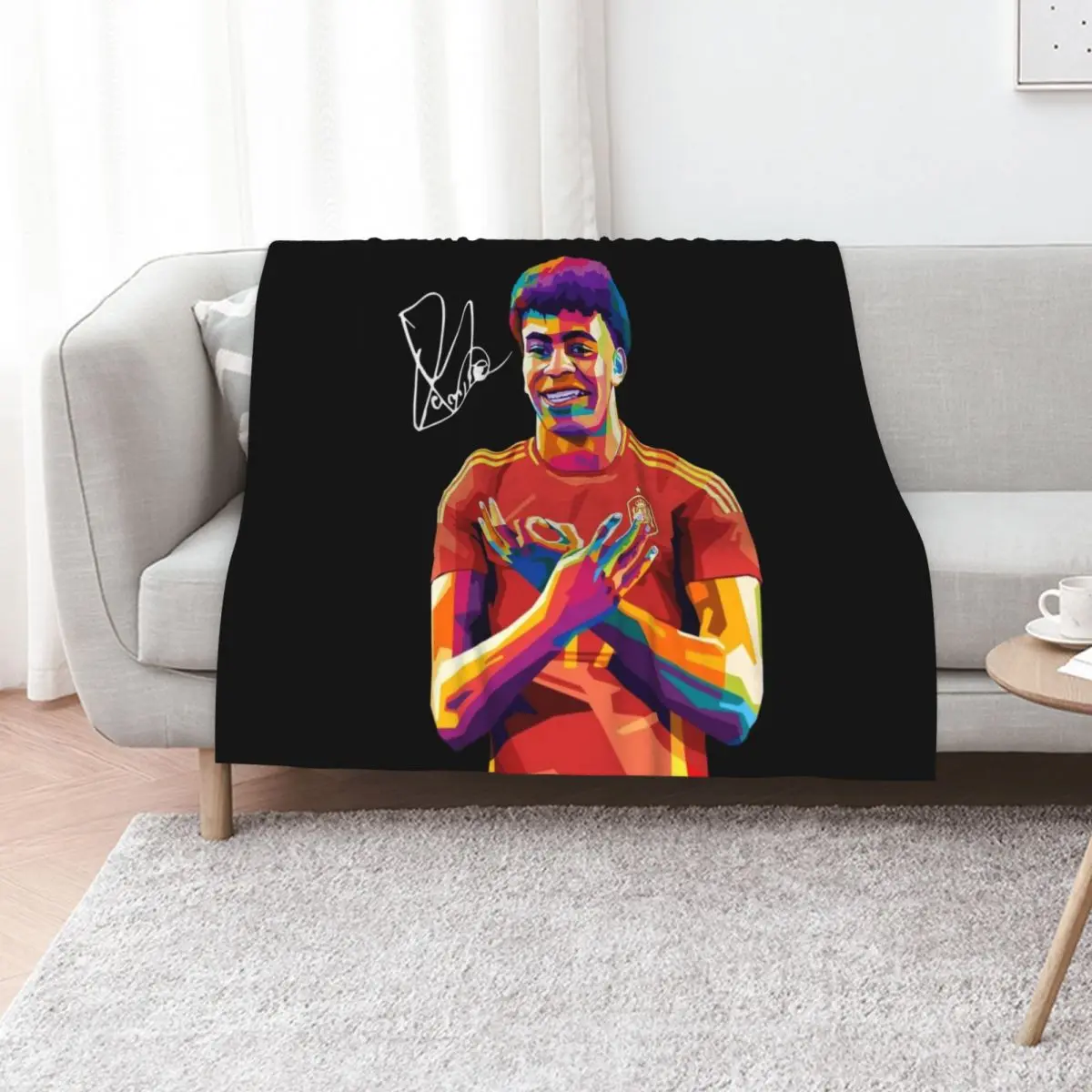 Lamine Yamal Wpap Pop Art Throw Blanket Nap manga Stuffeds Blankets For Bed Sofa Throw halloween Blankets