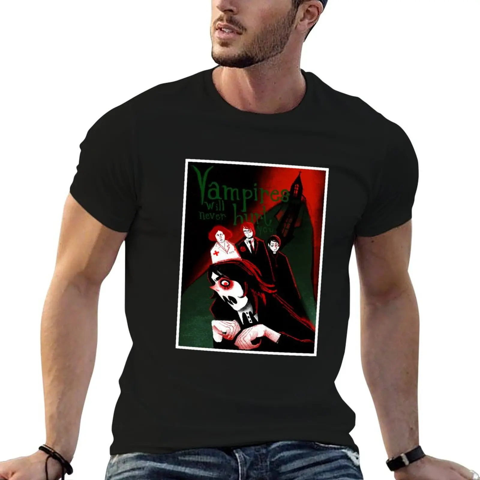 

Vampires Movie poster T-Shirt man t shirt graphic cotton t shirt pack funny t shirts man T-shirt