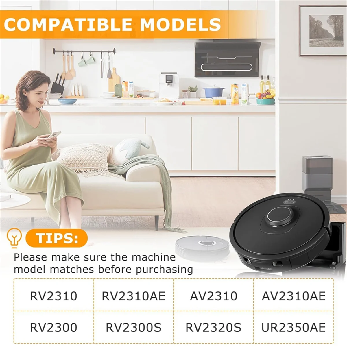 Сменные боковые щетки A13G-8 для пылесоса Matrix RV2310, RV2310AE, AV2310, AV2310AE, RV2300