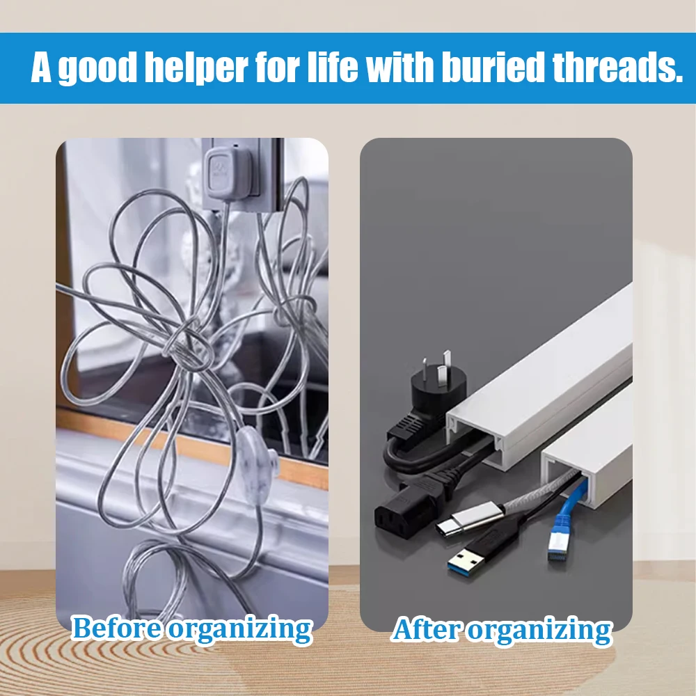 

Cable Protection Cover 14x10mm 1 Roll Semi-Circular Side Opening Self-Adhesive Cable Protection Cover Cable Hidden Cover