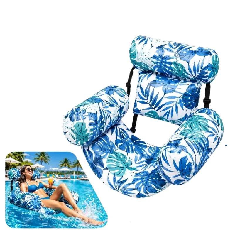 Heavy Duty Inflatable Pool Chair 1 Pack Blow Up Lounge Seat for Adults Lake Beach Backyard Party Outdoor Furniture Summer Use