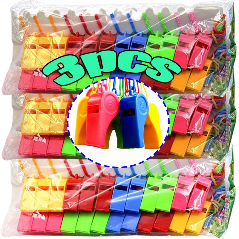 

Colorful ABS Safety Whistle with Neck Lanyard Loud Emergency Whistle Outdoor Activities Sports Events Survival Gear Multi Color