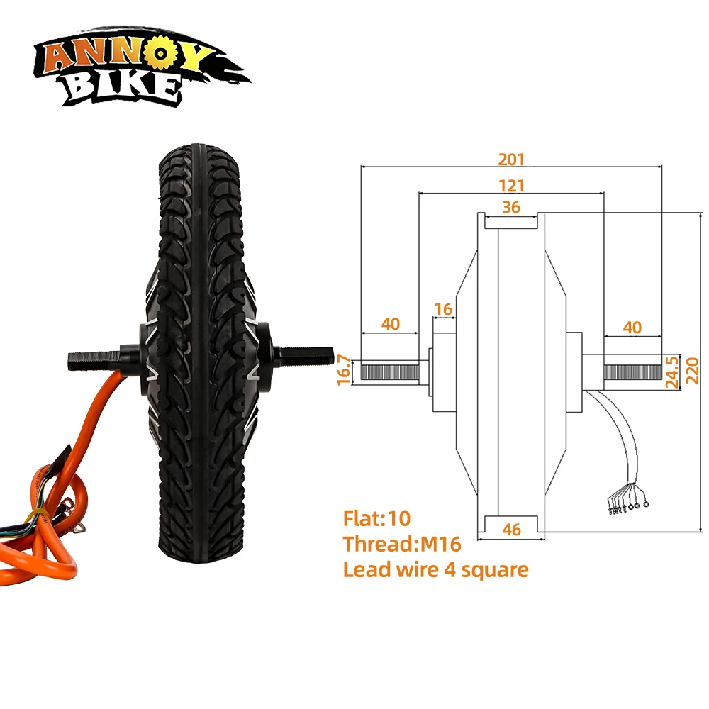 12 inch Hub Motor Split Design Motor Electric Bicycle Wheel Drive Moped Engine Buggy Motor 48V 60V 72V 1500W 3000W 3500W 5000W