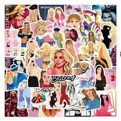 55Pcs Britney Spears Singer Princess Of Pop Stickers Catoon Waterproof Graffiti Vinyl Decals DIY Phone case Laptop Toy Kid Gifts