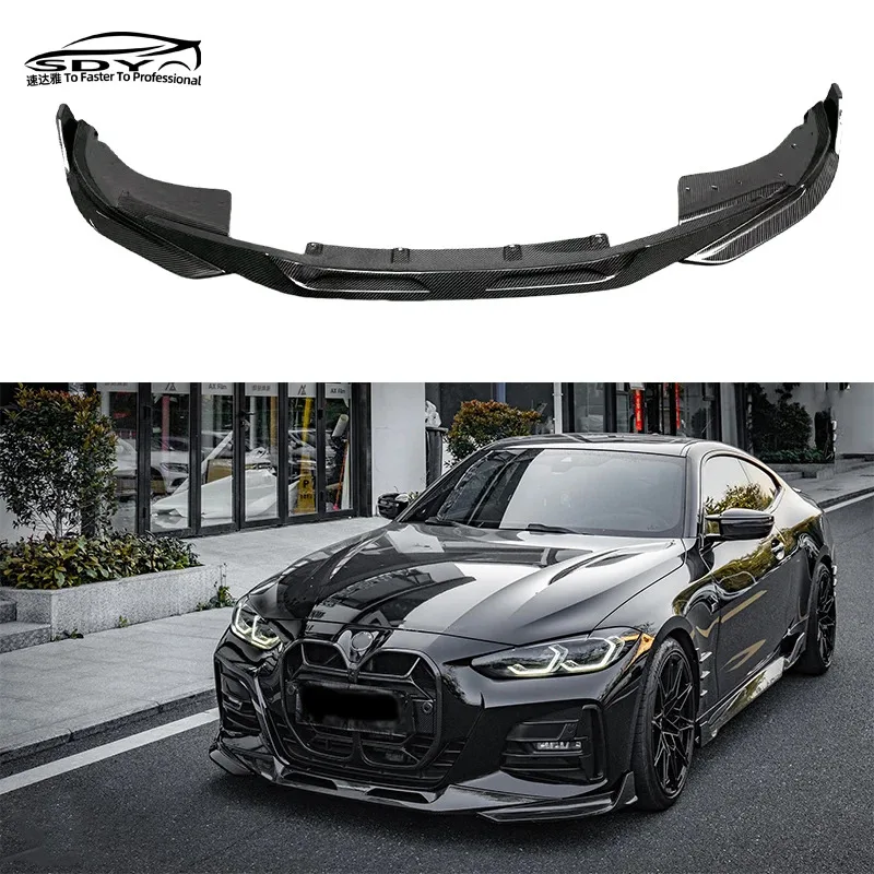 

G22 SQ Style Dry Carbon Fiber Передняя губа Передний бампер Разделитель губ для 4-й серии G22