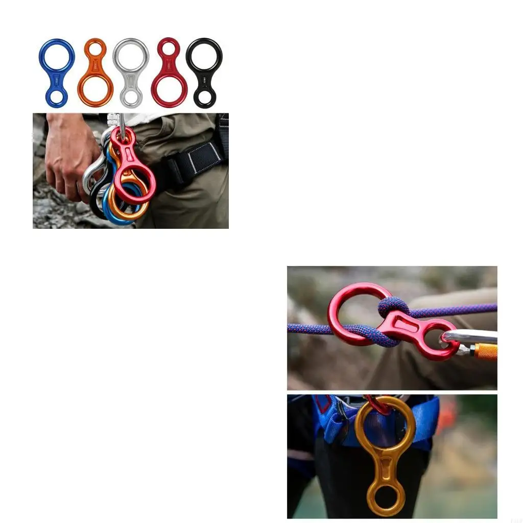 F1CF Heavy Duty 35KN Figure 8 Descender for Rock Climbing and Abseiling Aluminum Gear