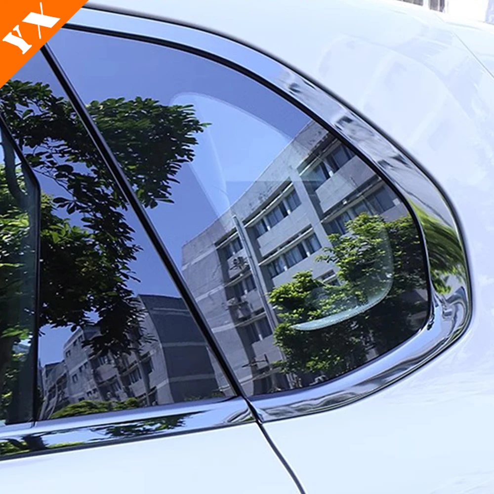 2025 2026 لملحقات Leapmotor B10 من الفولاذ المقاوم للصدأ والكروم الأسود لنافذة السيارة، زخرفة حماية النافذة، #3