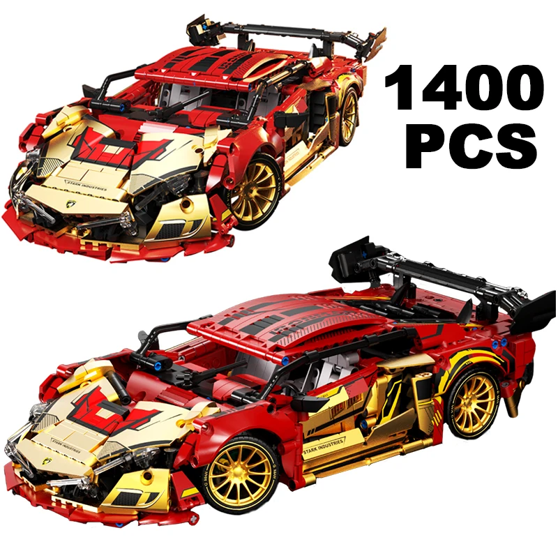 Technical Lamborghinied Building Blocks Hypercar Sports Racing Car Model Assemble Vehicle Brick Toy For Boy Children Adult Gifts