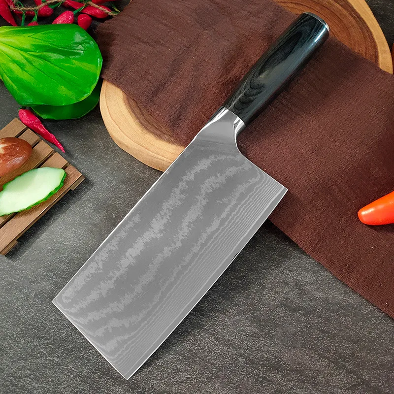 

7 Inch Slicing Knife 67-layer Damascus VG10 Steel Blade Wood Handle Slicing Vegetables Chef Cleaver Meat Kitchen Sharp Knife