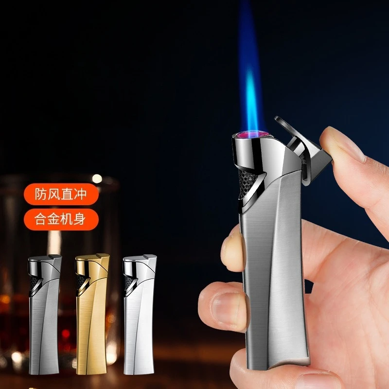 

2025 New Ultra-thin Inflatable Lighter Windproof Portable High-end Metal Cigarette Lighter Men's Gift