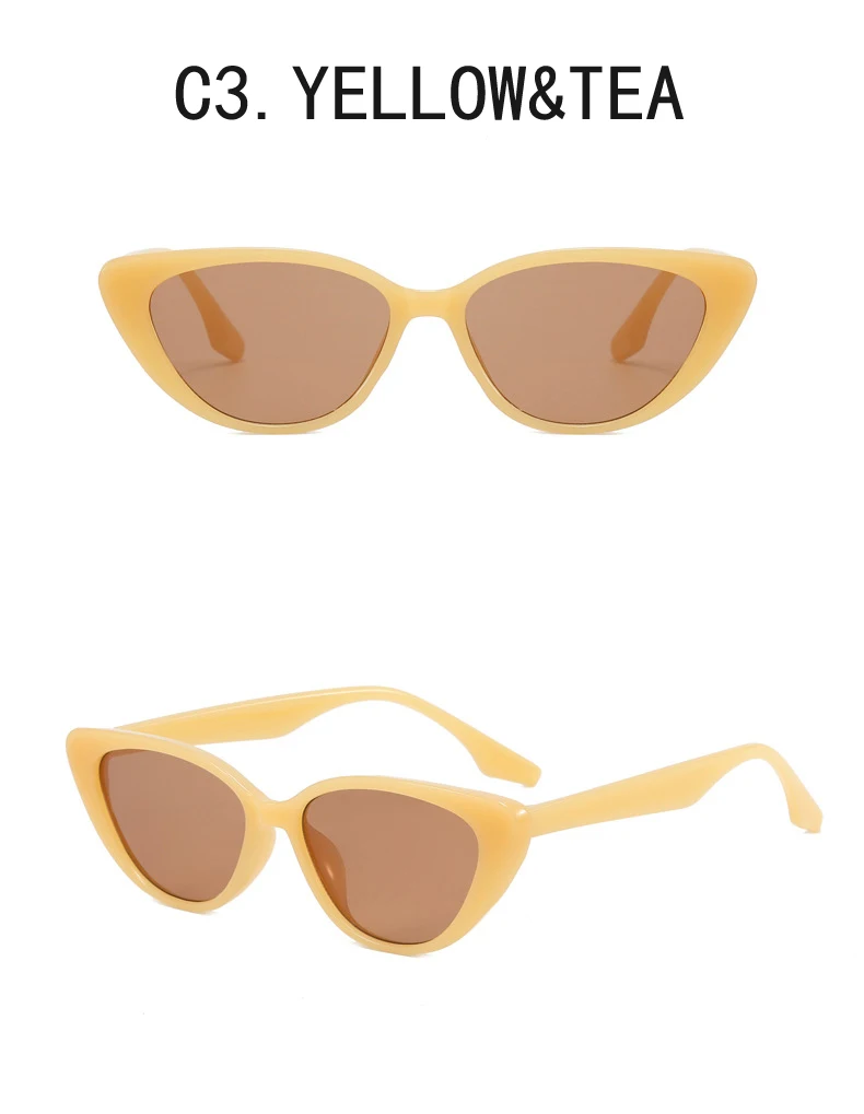 Neue Vintage Damen Cat-Eye-Sonnenbrille Retro-Brille Sommerbrille für Frauen – Detail 12