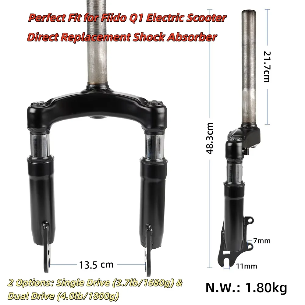 

Shock Absorber Front Shock Absorption Replacements For Fiido Q1 Forks Electric Scooter Front Tube Shock Skateboard Accessories