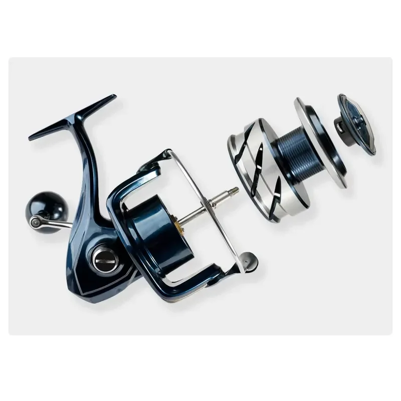 260406D3 Spinning Left Hand Anti-seawater Metal Big Lure Wheel for Boat Sea Fishing