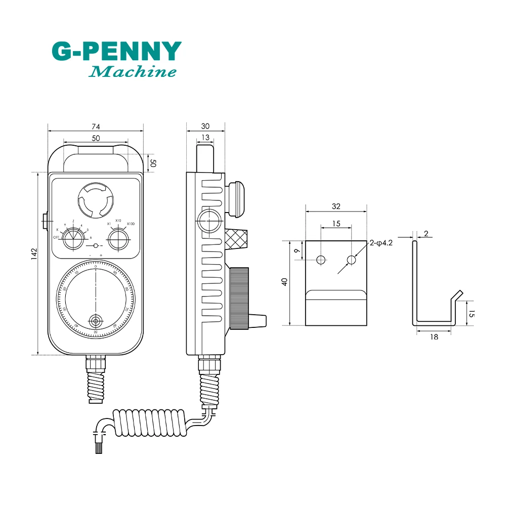 شحن مجاني! CNC 4 محور 6 محور MPG قلادة عقارب مع E-توقف الطوارئ التبديل ل ميتسوبيشي PLC 5V إلى 24V نظام