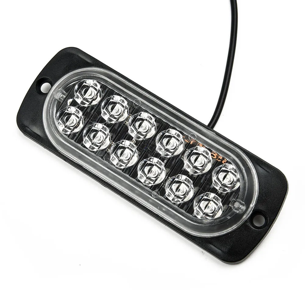 12LED オフロード車フォグレッドライトランプトレーラートラック安全緊急作業フォグレッドライトランプ DC 12V 〜 24V 36 ワット LED 緊急ライト