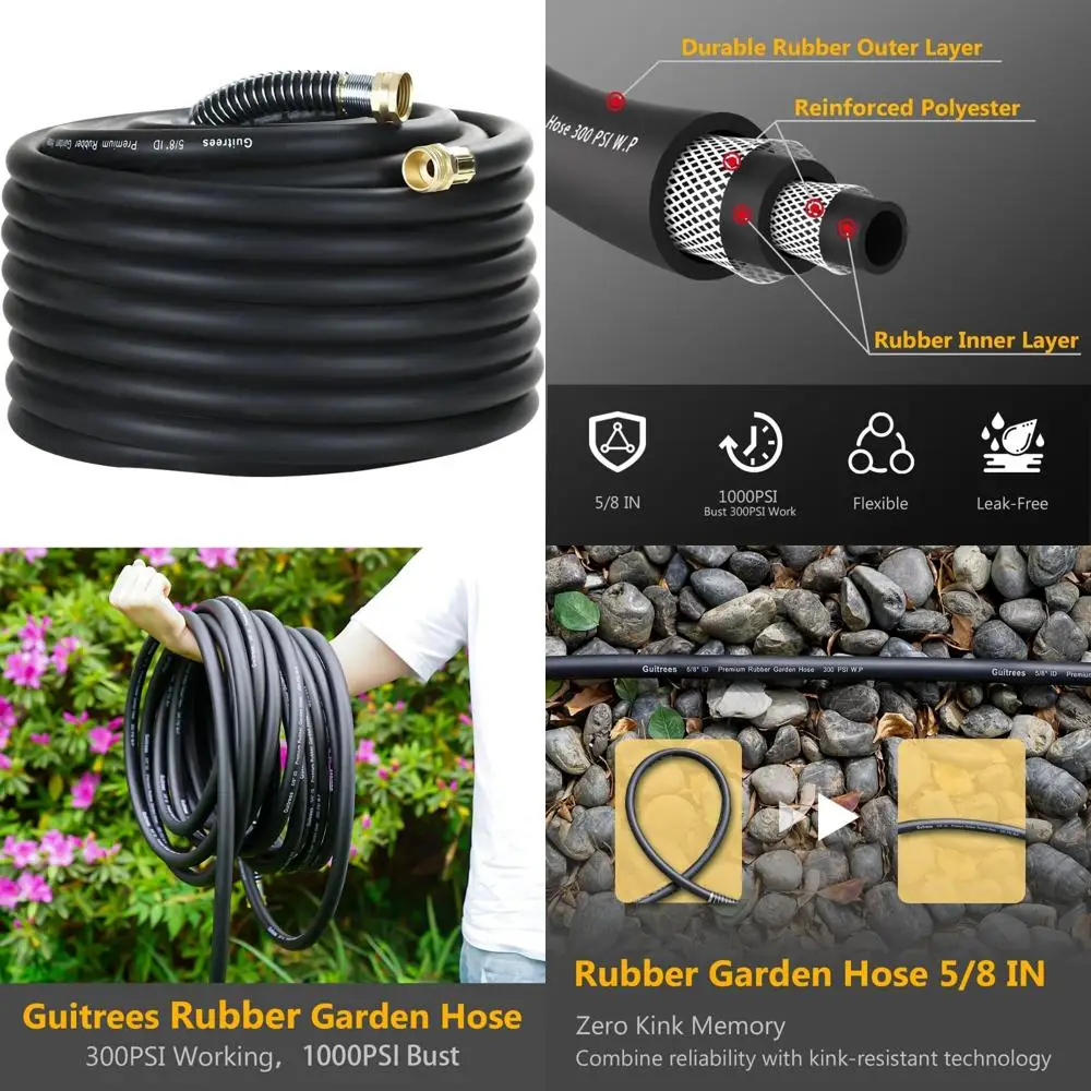 

Сверхмощный садовый шланг длиной 90 футов 5/8 с рабочим давлением 200 фунтов на квадратный дюйм, прочность взрыва 1000 фунтов на квадратный дюйм, подходит для горячей/холодной воды, пятислойный Br