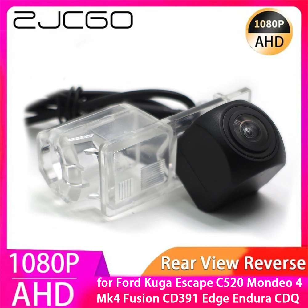 

ZJCGO AHD 1080P Parking Back up Car Rear View Camera for Ford Kuga Escape C520 Mondeo 4 Mk4 Fusion CD391 Edge Endura CDQ