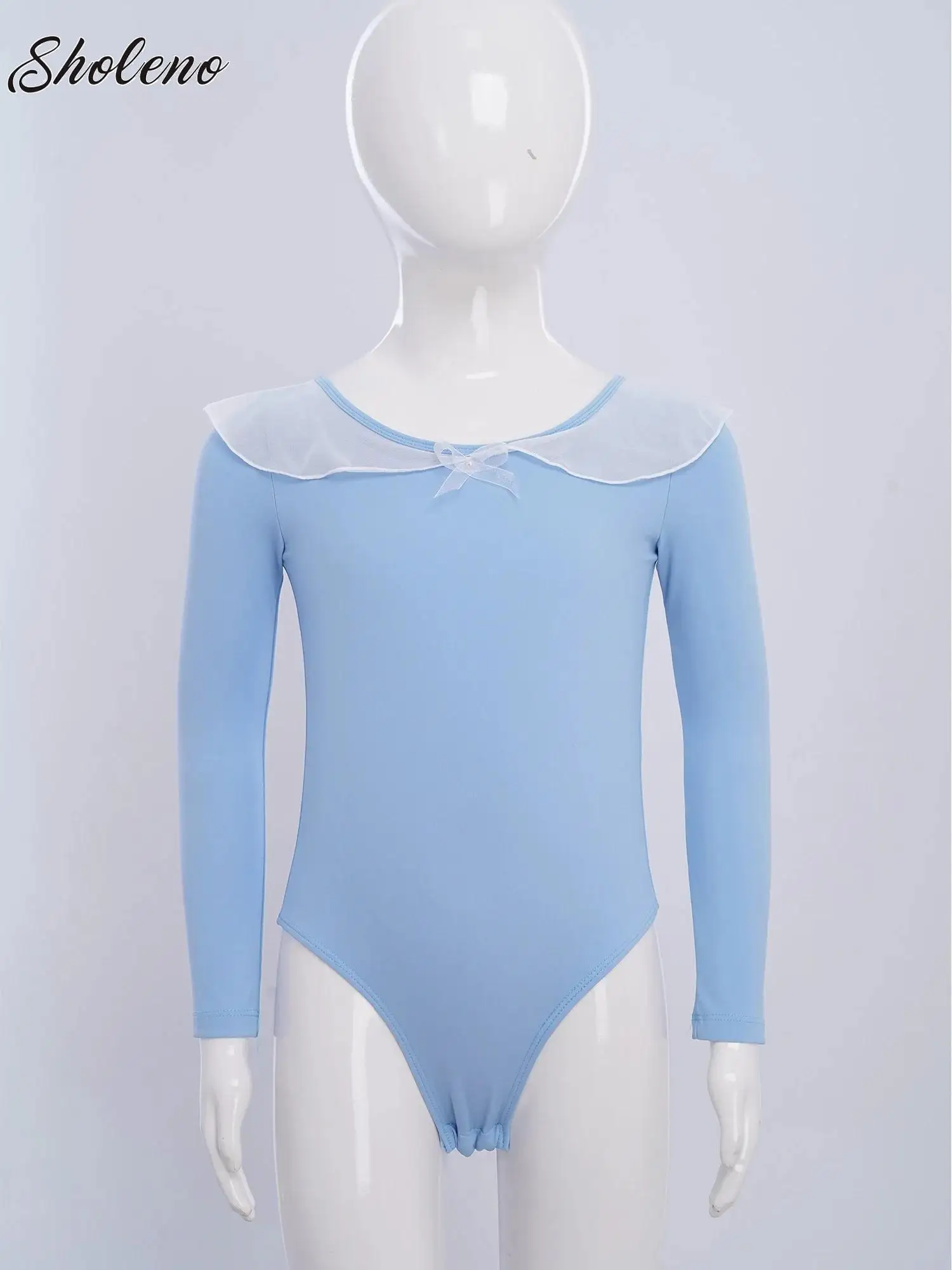 

Girls Ballet Bodysuit Long Sleeve Ballet Dancer Leotard Turnpakje Costumes Gymnastic Jersey for Kids Dance Class Ballerina