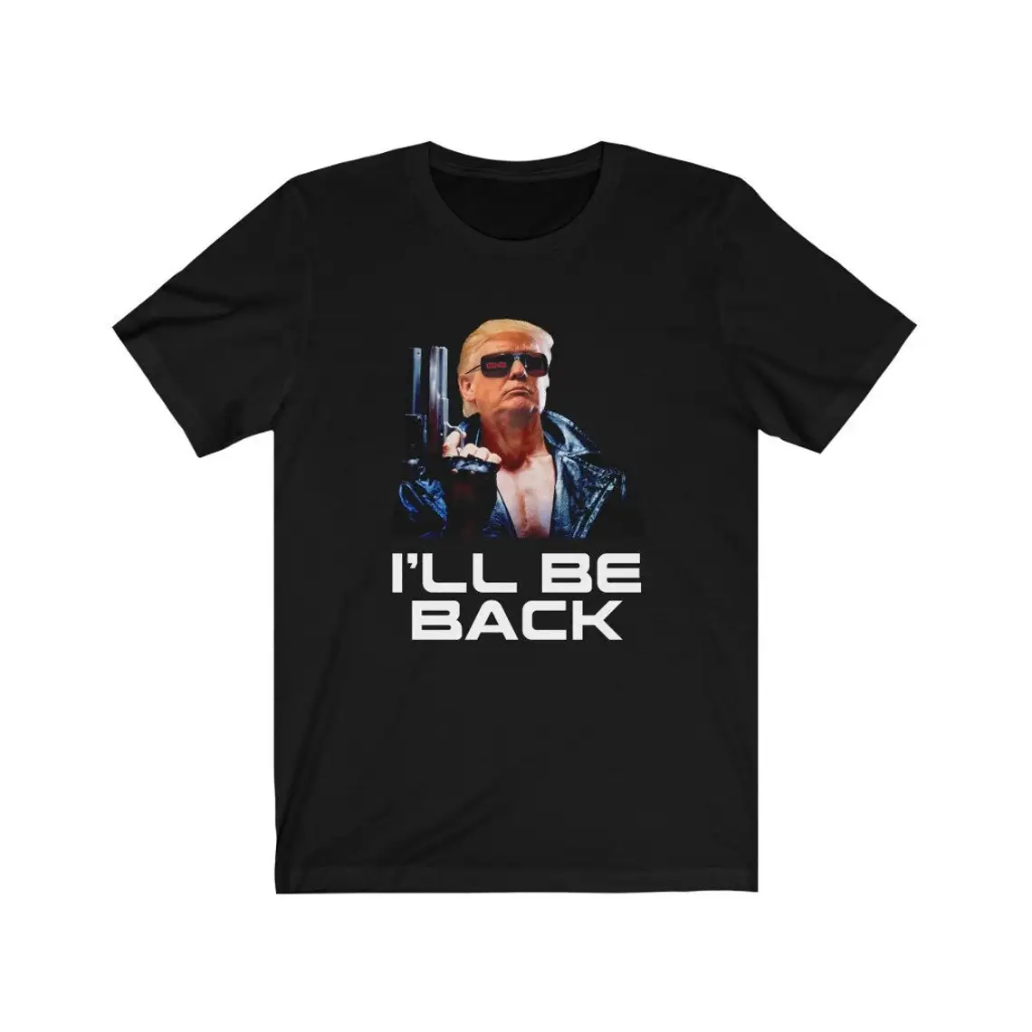 Trump Terminator I'll Be Back T-Shirt. Summer Cotton Short Sleeve O-Neck Mens T Shirt New S-3XL