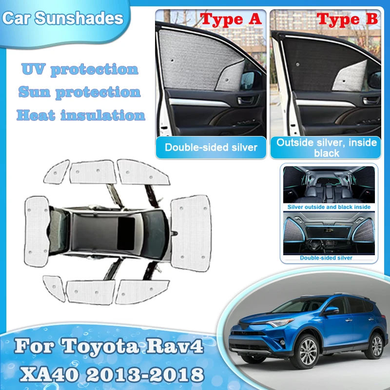 

Coverage Sunshades For Toyota Rav4 XA40 Accessories MK4 2013-2018 Window Visors Car Sunshade Windshield Sun Shade Curtain Tools