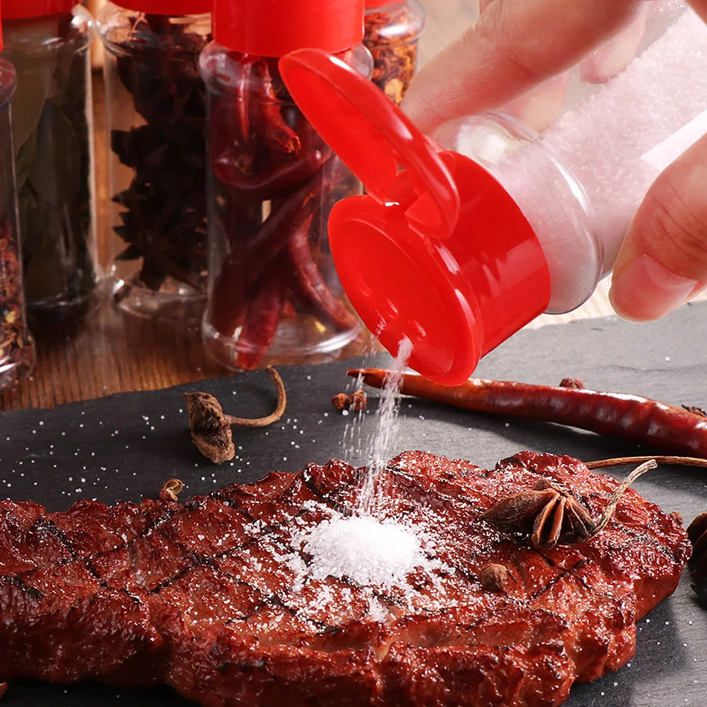 

20 pcs Plastic Seasoning Bottle Transparent Kitchen Storage Container For Salt Pepper Spice Lightweight