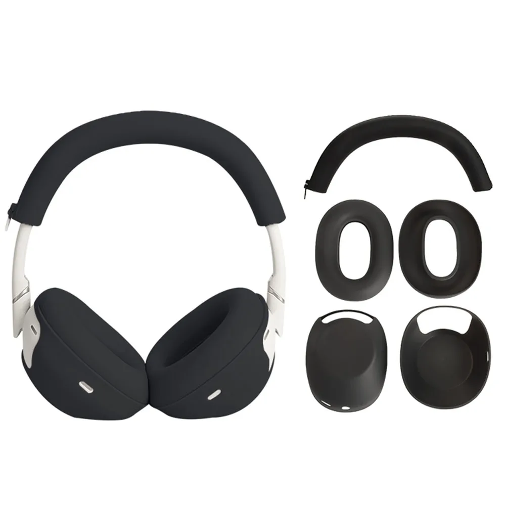 

3-in-1 Silicone Protective Cover For Sony WH-1000XM6 Headphones Stylish Sweatproof Headphones Protective Case Shell Parts