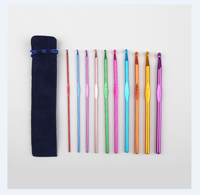 Coloured Aluminium Oxide Single Head Crochet Hook DYI Knitting Tools Aluminium Crochet Sweater