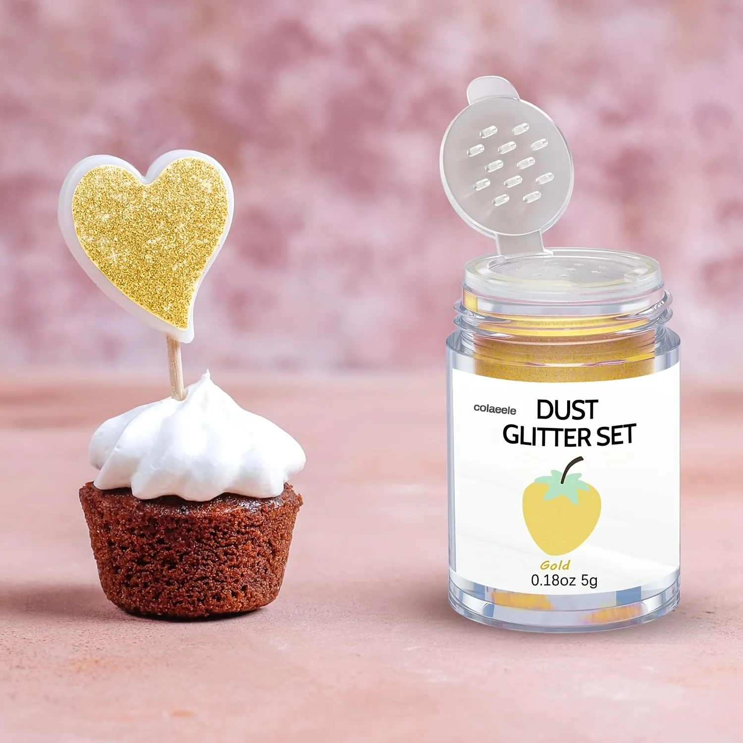 Mehrfarbiger Staubglitter, DIY-Bastelpailletten, Dekorativer Glitzerpuder für Backwaren, Geburtstagsgeschenk, Dekorativer Glitzer – Detail 3