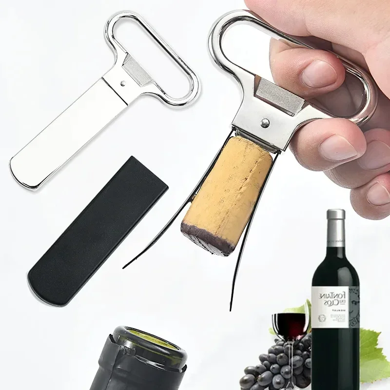 Professional Cork Puller Vintage Wine Bottle Opener Ah-So Two-prong Cork Extractor Red Wine Champagne Sparkling Stopper Remover