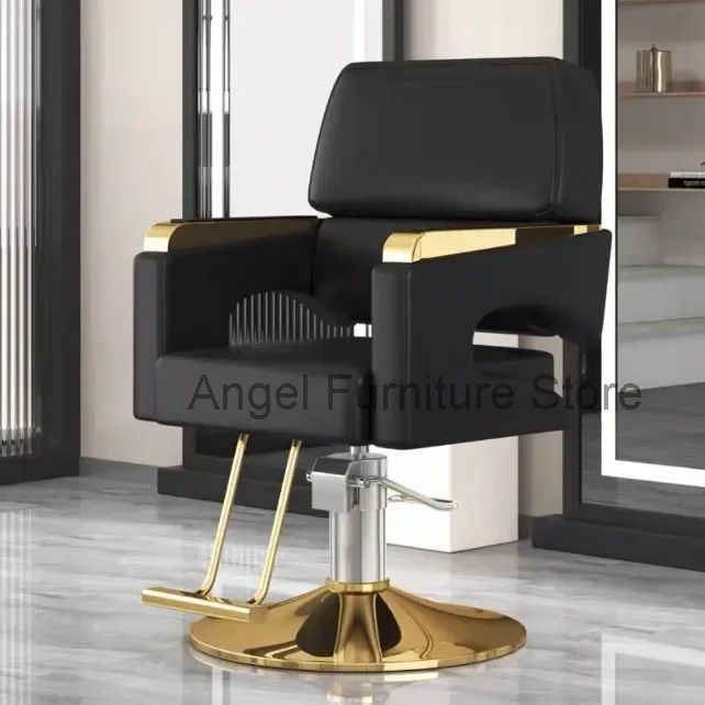 Hair Salon Barber Chair Barbershop Saddle Pedicure Cosmetic Shampoo Hair Cutting Adjustable Silla Barberia Barber Furniture