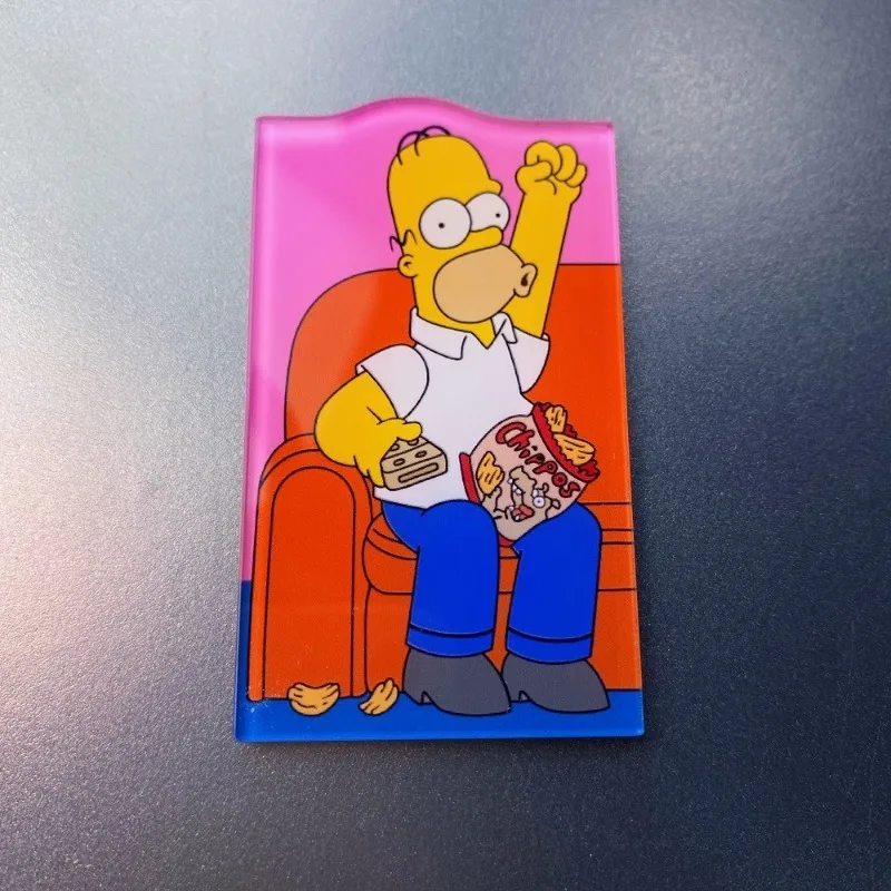 5PCS The Simpsons Creative Jigsaw Refrigerator Stickers Cute Cartoon Magnetic Stickers Fashion Trend Message Magnetic Stickers