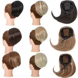 Haarknoten, Haarteil, vollständig kurzer Pferdeschwanz, Chignon mit Kammclip, Hochsteckfrisur, Kordelzug, Dutt, synthetische Highlight-Haarteile, Verlängerung