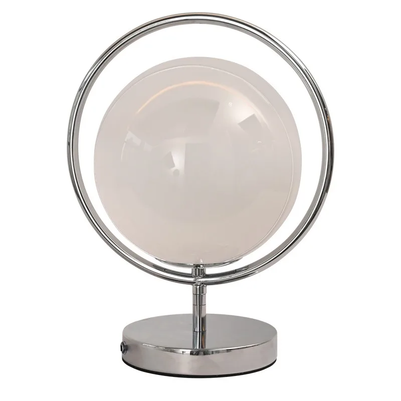 Glass decorative lamp, desktop manicure desk lamp, half moon, ambient night light