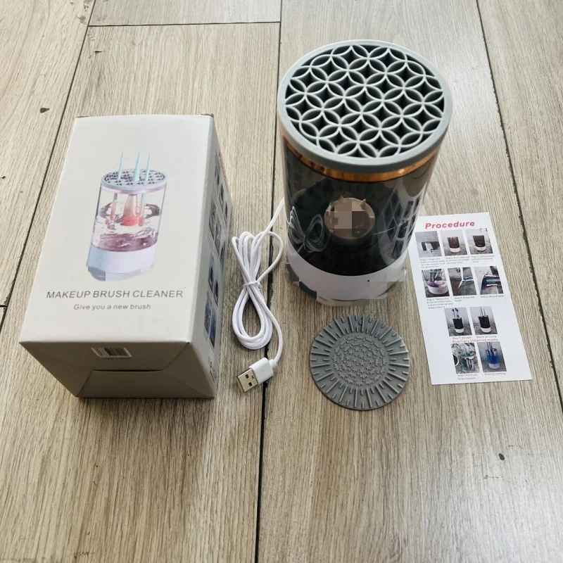 borderhotcleanserofmakeupbrushautomaticscourerrechargeablelazyscrubberquick dryingtool