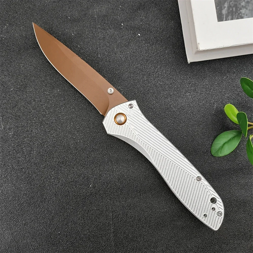 BM 710FE D2 Blade Aluminum Handles Pocket Folding Knife EDC Outdoor Camping Tool Self Defense Hunting Tactical Knife