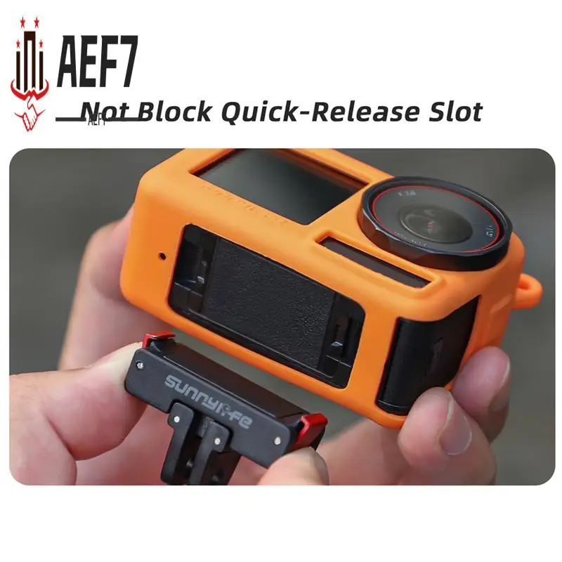 

AEF7-SUNNYLIFE Silicone Protective Case For DJI OSMO ACTION 5 Pro Scratch-Resistant Anti-Collision Camera Protector With Lens Ca
