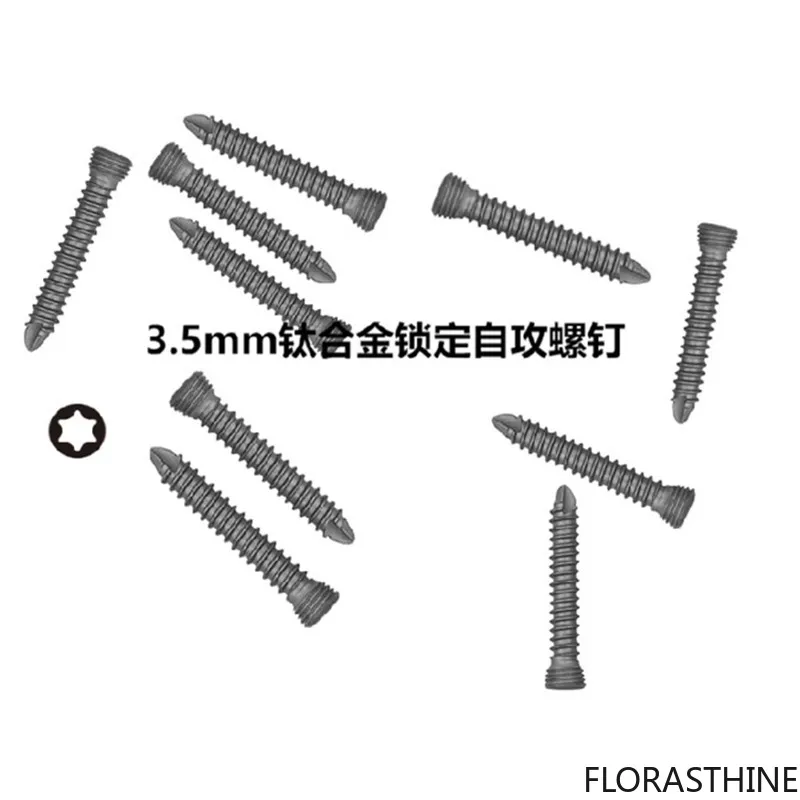 Titanium Alloy 3.5mm Locking Screws Blue StarDrive Head Implant Veterianry Surgical Orthopedic Instrument Tools Medical Supplies