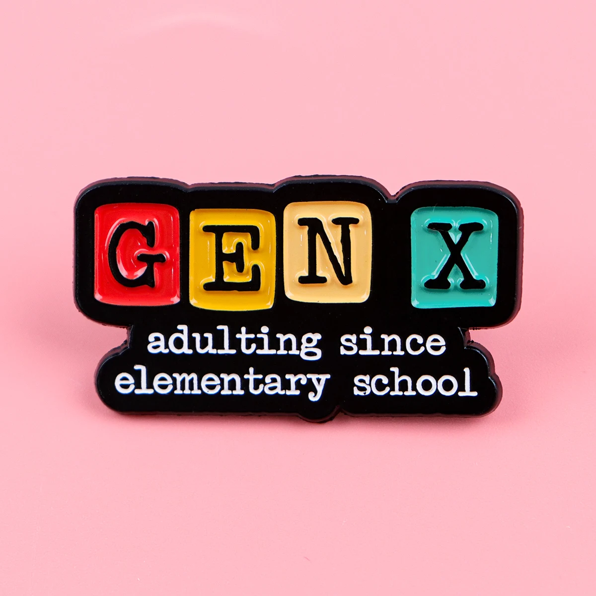 مضحك زميل العمل يقتبس دبابيس للنساء GEN X المينا دبوس شارة معدنية مجوهرات الملابس ظهره اكسسوارات الأصدقاء هدية #3