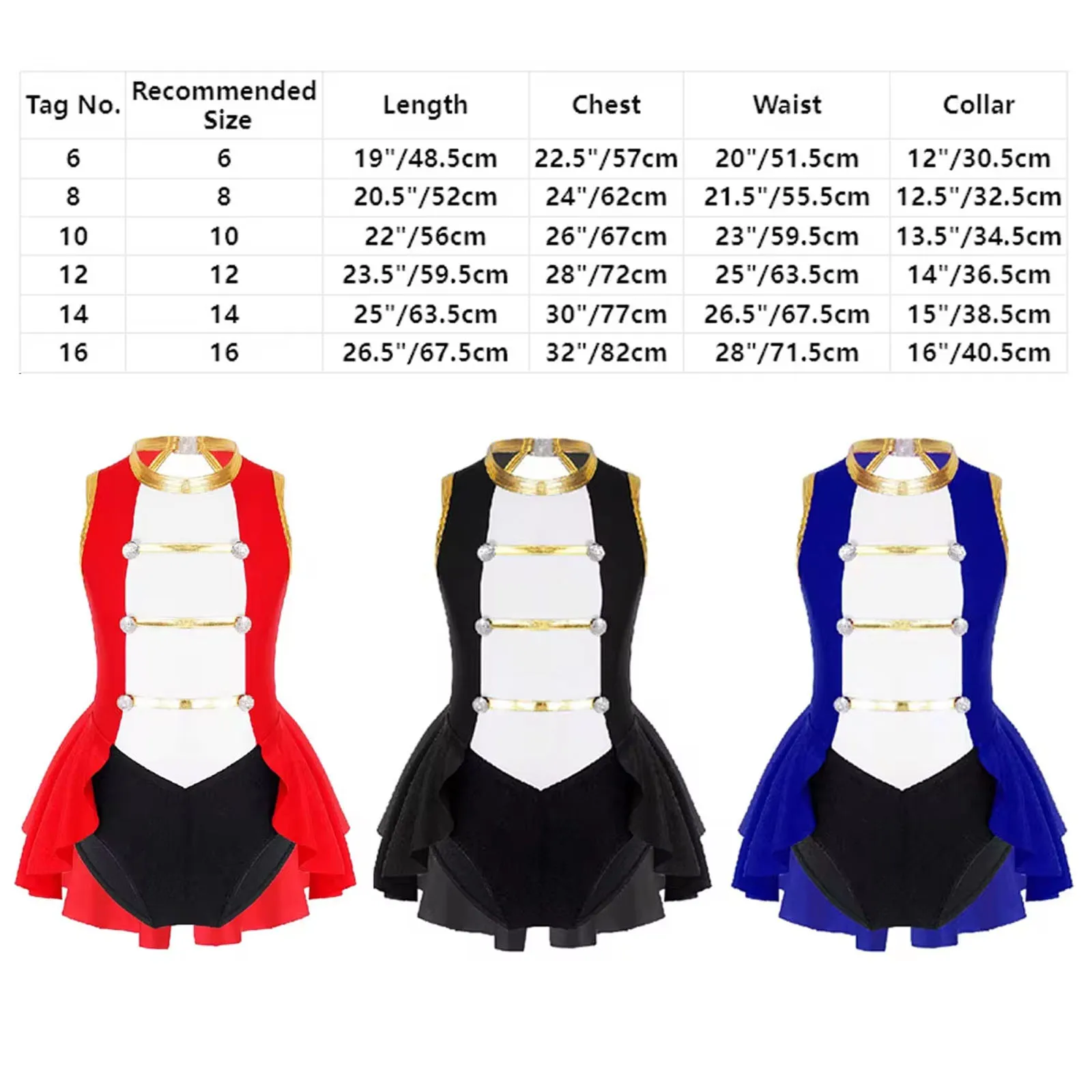 Kids Girls Circus Ringmaster Costume Long Sleeve Shiny Sequins Dress Jumpsuit Halloween Fancy Cosplay Outfits Ballet Dancewear