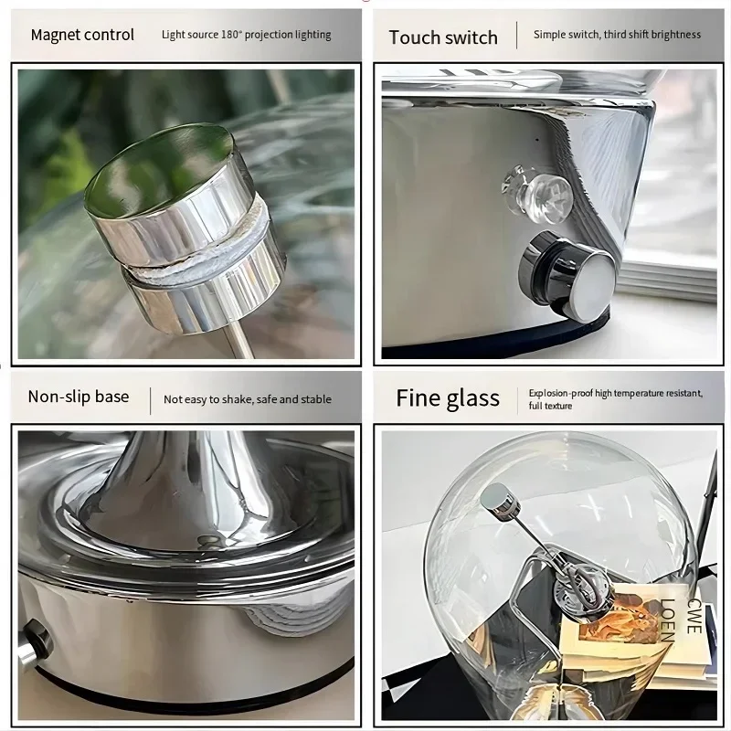 Lampe LED en verre pour salon, design nordique, moderne et créatif, réglage magnétique, chambre à coucher, Table d'étude