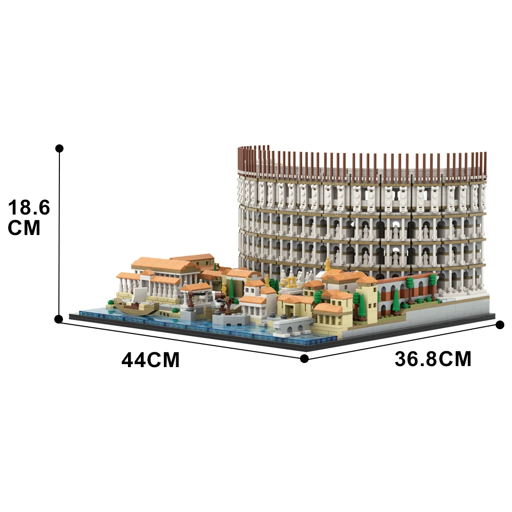 Gobricks MOC Roman Colosseum Louvre Museum Micro Model World Architecture Architecture Building Bricks Educational Toys Kid Gift