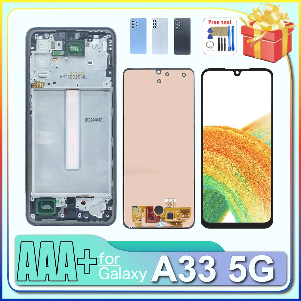 AMOLED LCD for Samsung Galaxy A33 5G A336B A336U LCD Display Touch Screen Digitizer for Samsung A33 5G A336U A336E LCD
