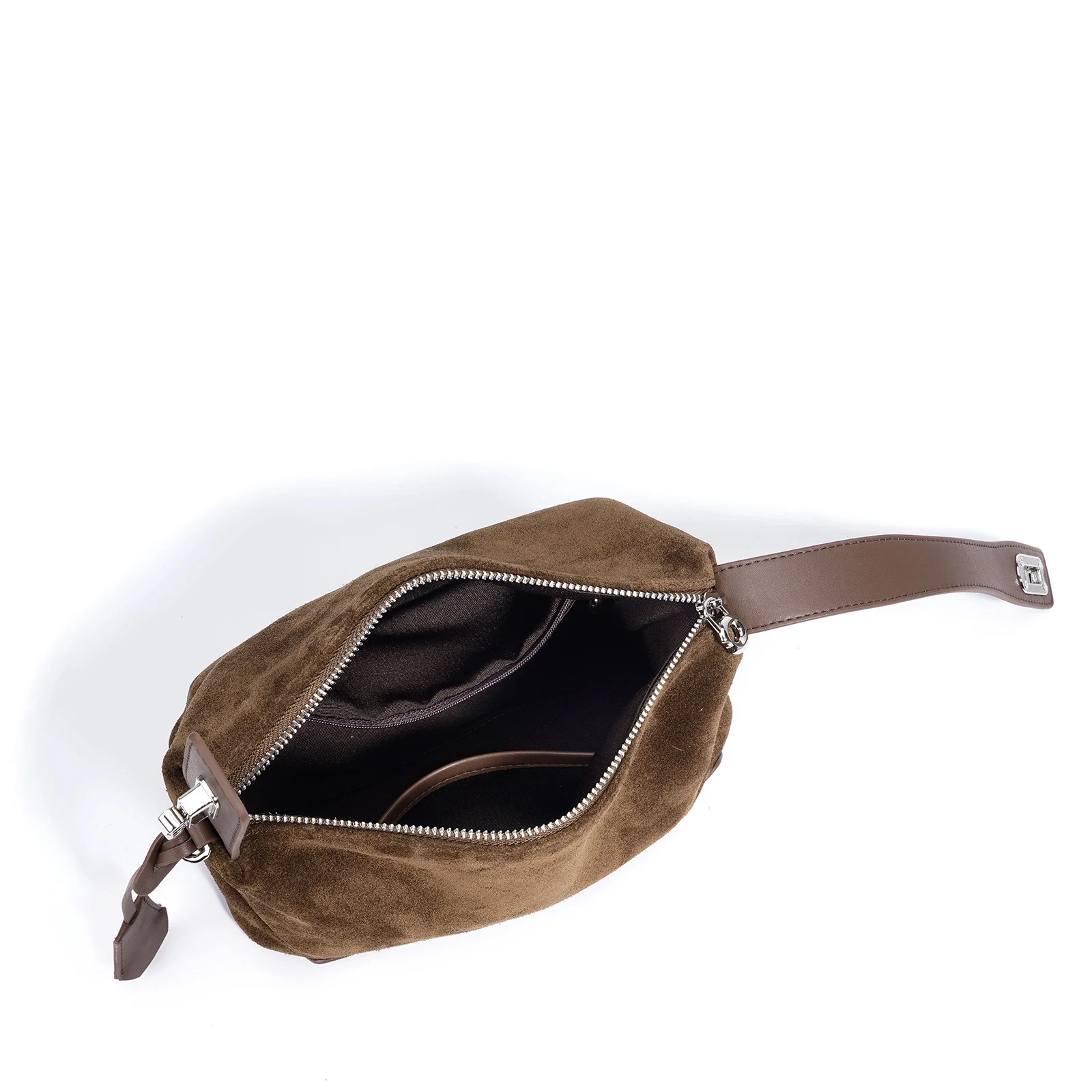 2026 مصنع محترف جودة عالية حمل كبير جلد البقر الحقيقي حقيبة كتف المرأة الشتاء الكلاسيكية حقيبة يد الإناث البني #2