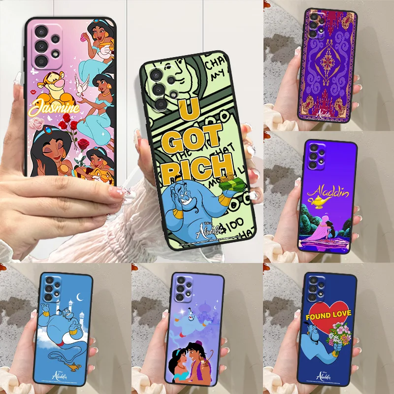 

Cartoon Aladin and the magic lamp For Samsung A55 22 23 30 31 32 33 42 50 51 52 53 54 80 24 72 35 15 06 16 Black Phone Case Capa