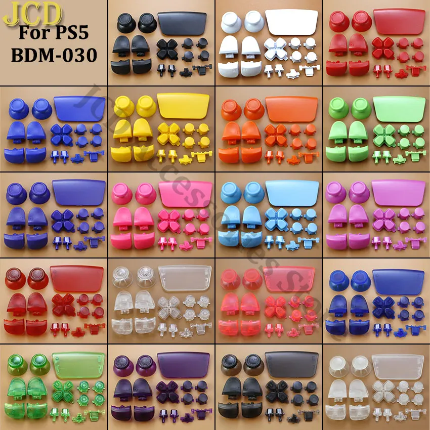 

JCD Replacement Full Buttons Set D-Pad L1 R1 L2 R2 Direction Key AB XY Trigger Button For PS5 BDM-030 V3 3.0 Controller