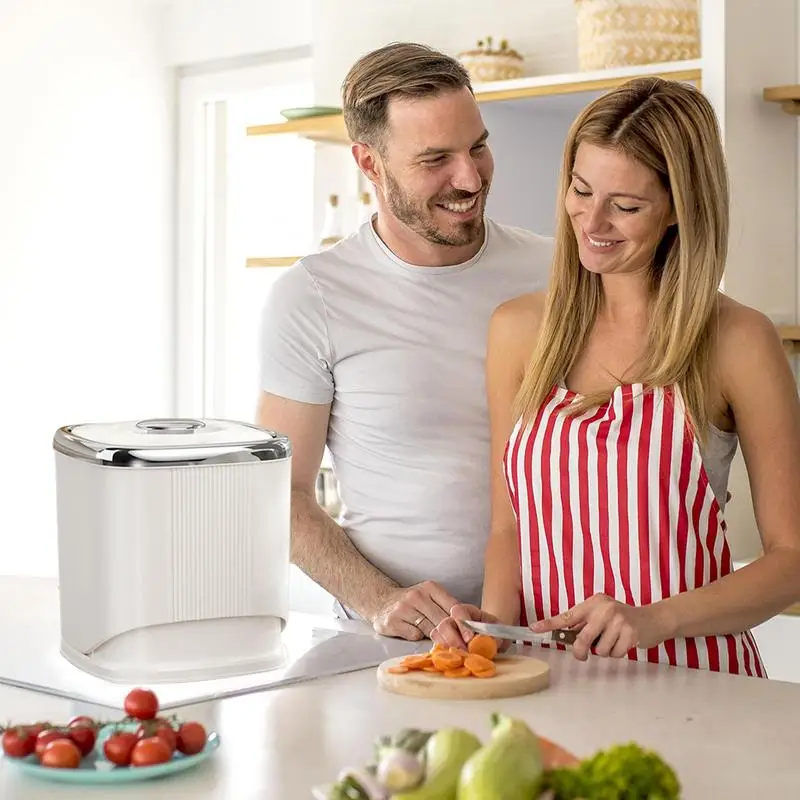 Rice Box Sealed Tank With Time Scale Rice Dispenser Rotating Kitchen Storage Box With Measuring Cup For Oatmeal Grain Cereal